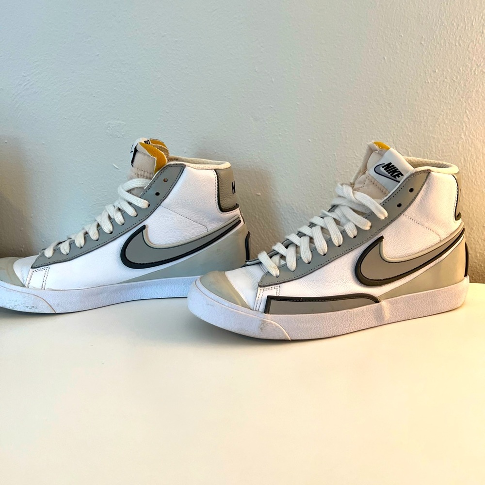 Men's Nike Blazer Mid 77 Infinite White Iron Grey - Size 7.5